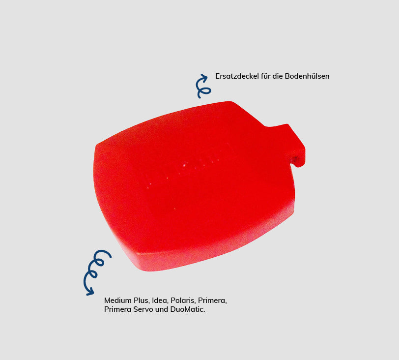 Medium Plus Scharnierdeckel auf grauem Hintergrund